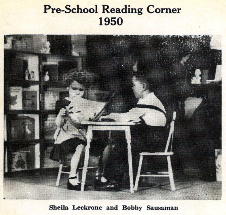 1950 - Reading Corner Sheila Leckrone & Bobby Sausaman